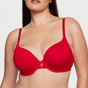 NWT Victoria’s Secret T-Shirt Push Up Bra with Bling VS Logo | Red | 40D